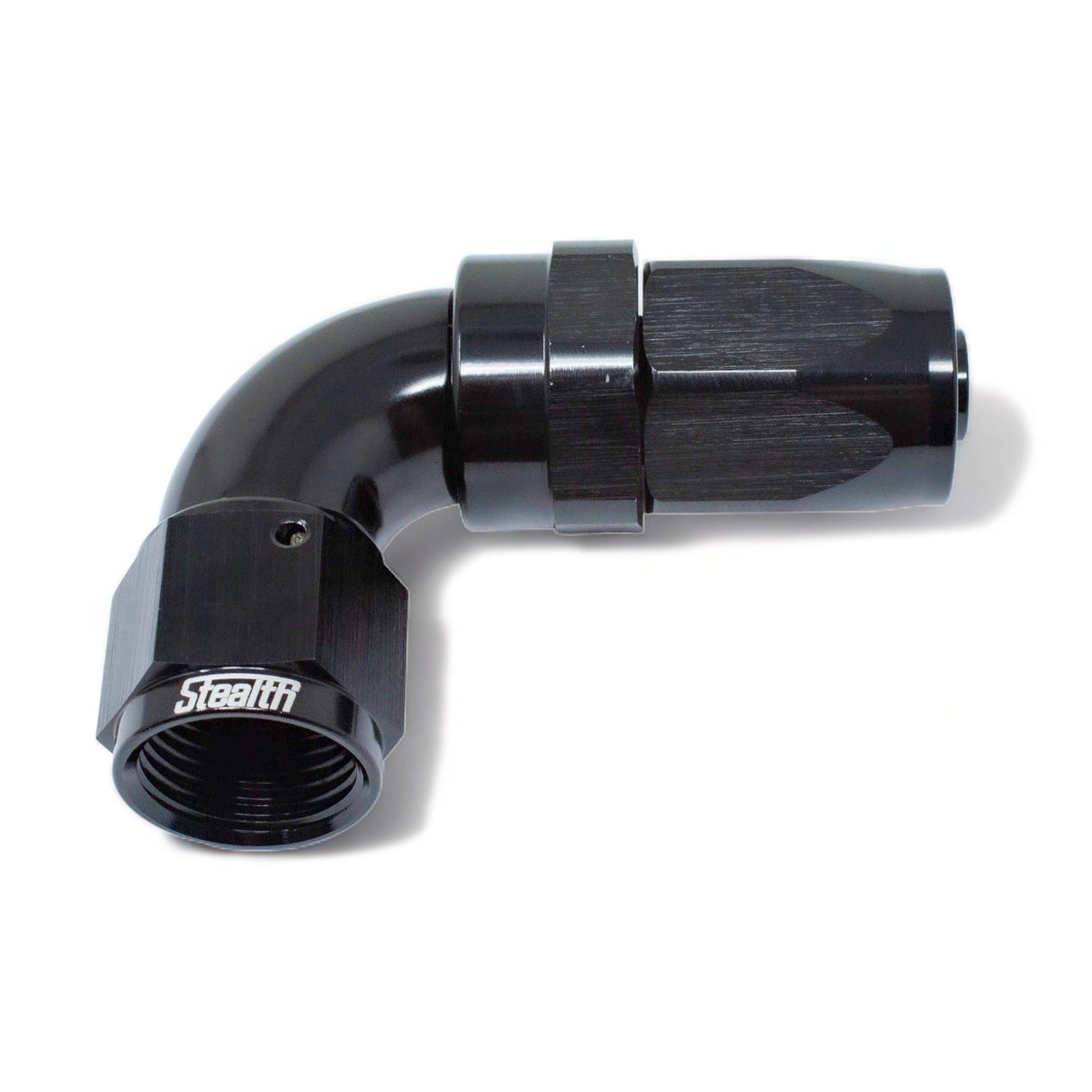 STEALTH NX-SERIES FF - 90 Grad Dash/AN Full Flow Fitting drehbar für Nitril/NBR (alle Größen / Aluminium)