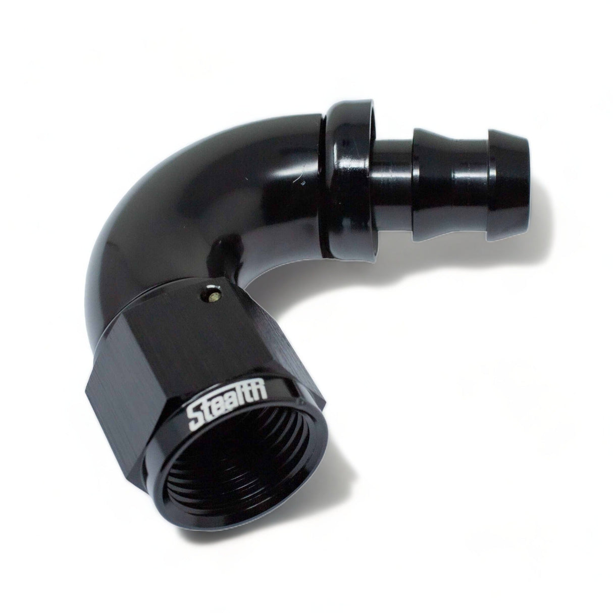 STEALTH PX-SERIES FF - 120 Grad Push-On Dash/AN Fitting drehbar für Nitril/NBR (alle Größen / Aluminium)