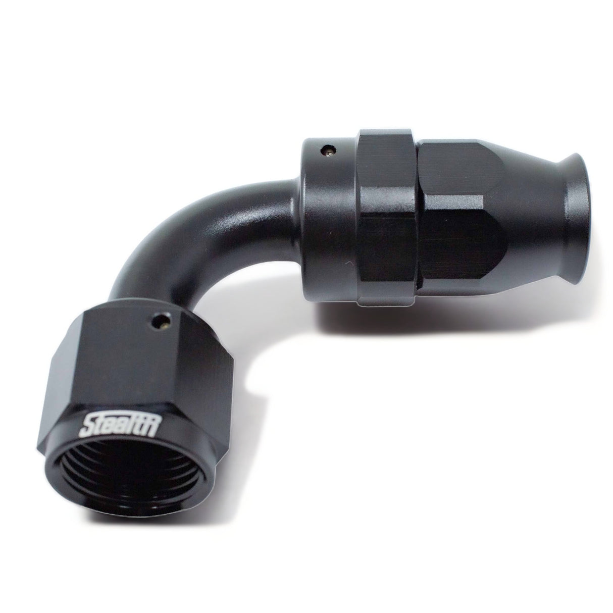 STEALTH TX-SERIES - 90 Grad Dash/AN Fitting drehbar für PTFE (alle Größen / Aluminium)