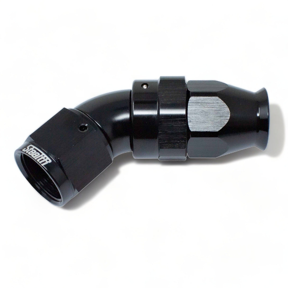 STEALTH TX-SERIES FF - 60 Grad Dash/AN Full Flow Fitting drehbar für PTFE (alle Größen / Aluminium)
