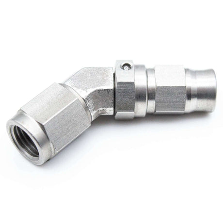 Dash AN-03 (3/8 JIC) - 45 degree - Stainless steel dash connector reusable