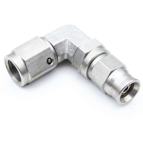 Dash AN-03 (3/8 JIC) - 90 degree - Stainless steel dash connector reusable